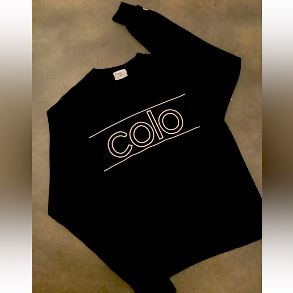 Colorado Champion Sweatshirt Black Trendy Size Medium